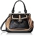 MG Collection Aubrey Vintage Clasp Closure Doctor Shoulder Bag, Black, One Size