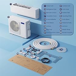DELLA 36K BTU ODU 2 Dual Zone 18000 24000 BTU Wifi