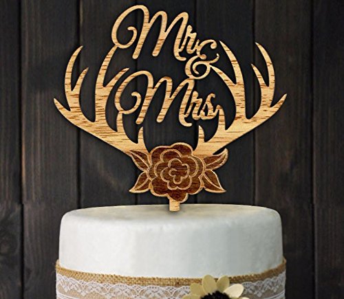 Mr mrs wood cake topper birthday cake topper, wedding r…