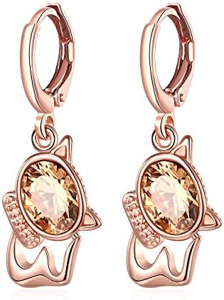 earrings for women rose gold earrings crystal jewelry for girl best gift