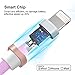 Aimus Lightning Cable, 1Pack 6FT iPhone Charger Cotton Braided iPhone Charging Cord with LED Light for iPhone 7/7 Plus/6s/6s Plus/6/6 Plus/5/5S/5C/SE/iPad Air/Mini and iPod (Rose Gold)
