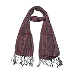 Womens Scarf Red and Grey - Glittering stylish party winter scarfs for ladies