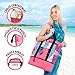 Mesh Beach Tote Bag for Women w Insulated Picnic Cooler and Zipper Top – Large