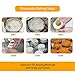 iHomeSet Party Moon Cake Mold - 12 Stamps and 4 Sets​ ​​- Mid Autumn Festival DIY Decoration Press​ - ​50g/100g - White