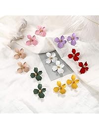 WAINIS 6Pairs Boho Stud Earrings for Women Girls Chic Flower Statement Earrings with Gold Flower Bud