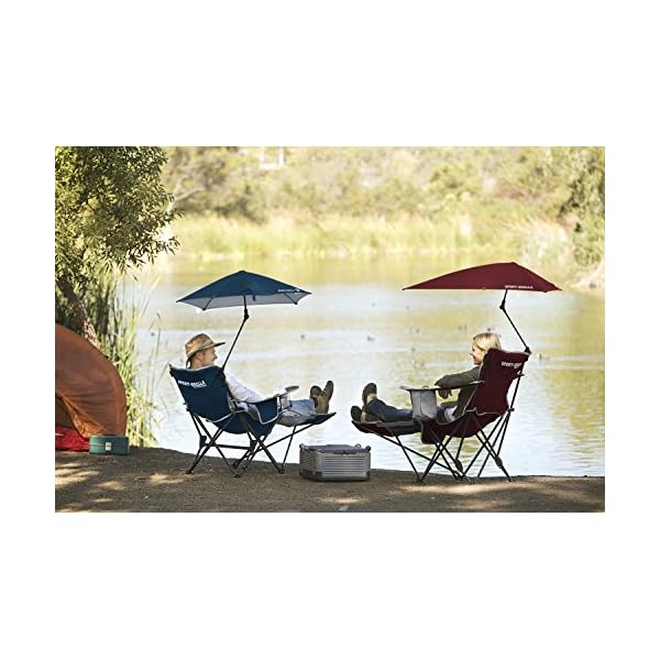 SportBrella 3Position Recliner Chair with Removable Umbrella and