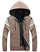 Mens Cardigan Sweaters Long Sleeve Knit Open Front Cardigans with Pocket(Z-Khaki-X-Small)