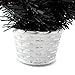 12inch Mini Desk Top Table Top Decorated Christmas Tree with Bows & Baubles Ornaments Decorations, Black