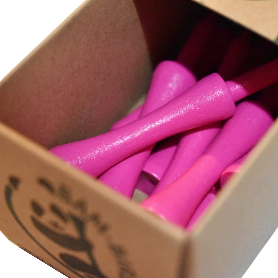 Bam-Birdie Bamboo Castle Golf Tees (Pink 60mm) — image 1
