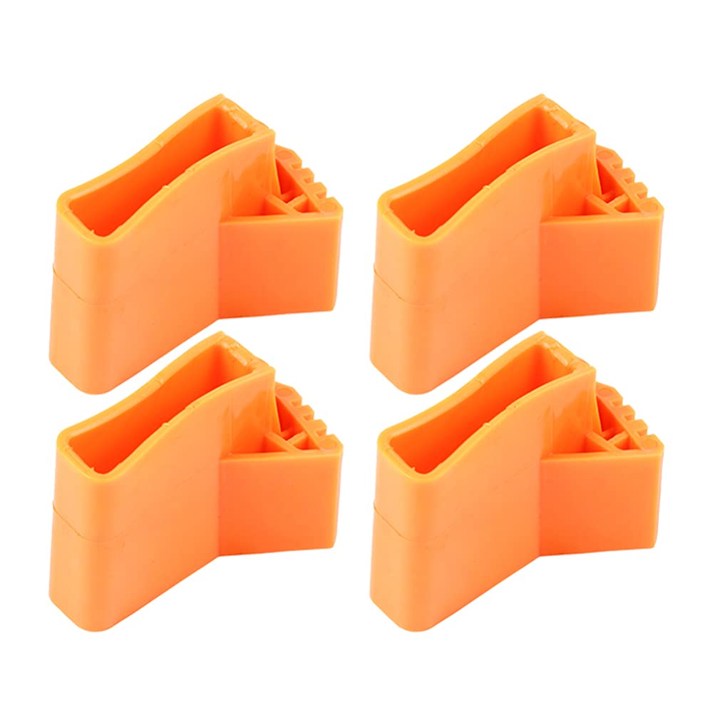 ULTECHNOVO Ladder Non Slip Feet Rubber Ladder Feet Covers Feet Rubber Replacement Ladder Accessories 4pcs, Orange, 9X6.5X2CM