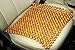 Natural Wood Bead Seat Cover Cool Comfort Cushion - Reduces Fatigue the Car or Truck or your office Chair (Beige)