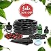 KINGSO 82ft Micro Drip Irrigation Kit System Blank Distribution Tubing Irrigation Sprinkler System Kit Self Plant Garden Hose Watering Kit (25M Dripper)