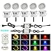 FVTLED Pack of 10 Low Voltage LED Deck Lighting Kit RGB & Warm White Stainless Steel Waterproof Outdoor Landscape Garden Yard Patio Step Decoration Lamp LED In-ground Light (10pcs, RGBW)