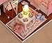 Cuteroom Wood Dollhouse Miniature Kit DIY Doll House Room with Furniture Cover Toy Artwork Gift