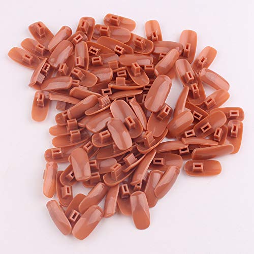 200 PCS False Nail Tips DIY Nail Training Manicure Tool Nail Art Tips PP Material Original Type Accessory for Practice Hand Removable Practice False Nail Tips for Training