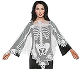 Underwraps Women's Skeleton Lace Poncho, White, One Size