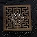 Antique Brass Bathroom and Kitchen and Balcony Square Floor Shower Drain Waste Symmetry Engraving Copper Tee Ground Floor