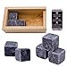 Allan Whiskey Stones Whiskey Stones Gift Set With FDA Report Marble Whiskey Rocks Set of 8 Chilling Stones Reusable Ice Cubes In Wooden Box for Bourbon, Scotch, Jameson