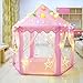 Missingift Hexagonal Rug for Kids Playhouse Super Soft Home Carpet Ground Mat Kids Tent Rugs Children Playhouse Pad Pink Cushion 140 x 140 cm(Coral Fleece)