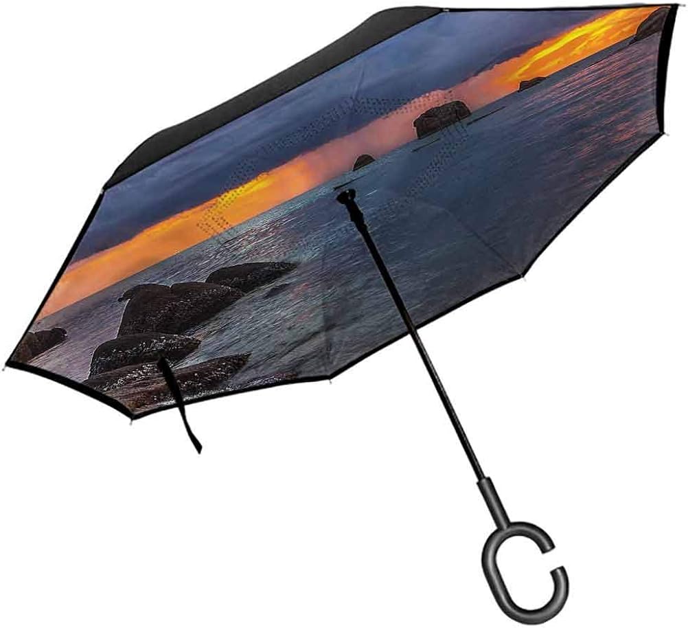 Amazon.com: ScottDecor Beach Compact Travel Umbrella Tropic Seashore