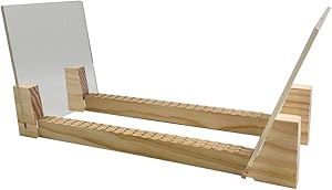 Yonor Vinyl Record Storage Holder - Desktop Wooden 50 Albums Display Stand with Clear Acrylic - Display 7 or 12 inch Singles and LPs Record (Standard, Natural Pine)