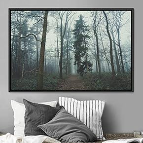 signwin Framed Canvas Wall Art Rustic Woods Brown...