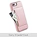 ZVE Case for Apple iPhone 8 Plus and iPhone 7 Plus, 5.5 inch, Slim Leather Wallet Case with Credit Card Holder Slot Pocket Protective Case Cover for Apple iPhone 7 Plus / 8 Plus - Rose Gold