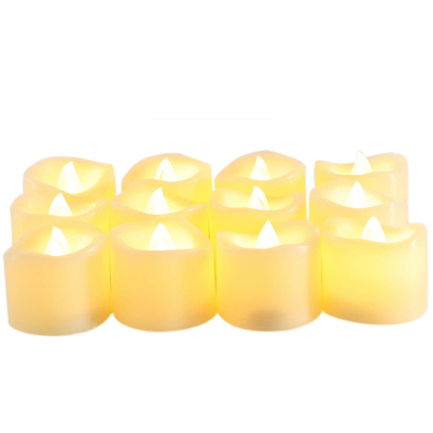 Set12 Luminara Flickering Moving Wick Flameless Pillar Candle Led Remote Candles 6959145870860