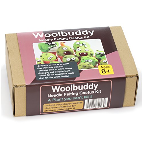 2 Woolbuddy+Needle+Felting+Cactus+Kit