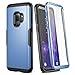 YOUMAKER Galaxy S9 Case, Metallic Blue with Built-in Screen Protector Heavy Duty Protection Shockproof Slim Fit Full Body Case Cover for Samsung Galaxy S9 5.8 inch - Blue/Black