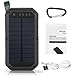 Ayyie Solar Charger Portable Charger Power Bank with 3-USB Outports & 21 LED Flashlights, 8000mAh Backup Battery Pack Phone Charger for Camping, Outdoor, Outside Activities