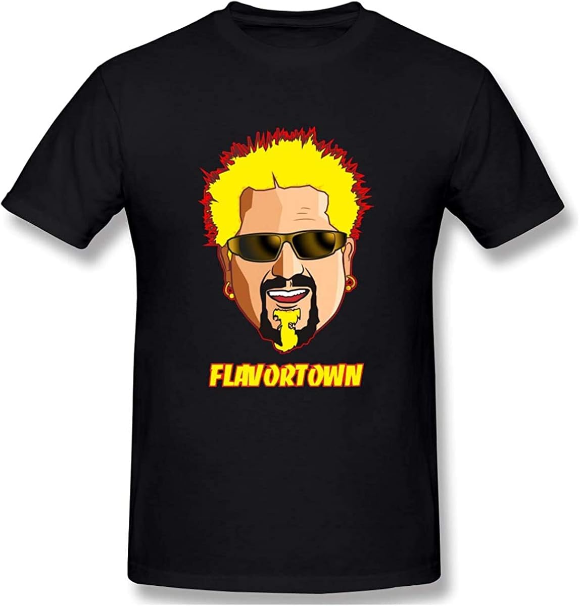 Mens Guy FieriArt Print Fashion T Shirts with Mens Black Short Sleeve, 4XLarge Amazon.es