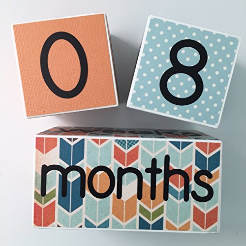 Age Blocks - Wooden Age Blocks - Monthly Blocks