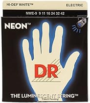 DR Strings NWE-9 DR NEON Electric Guitar Strings, Light, White
