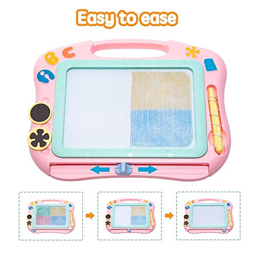 Magnetic Drawing Doodle Board for Kids, Colorful Sketching Erasable Doodle Pad, Painting Writing Learning Gift for Children (Travel Size) - Thumbnail 2