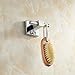 Leyden Wall Mounted Kitchen Solid Brass Double Robe Hook Chrome Silver Robe Hooks Hotel Hooks Lavatory Ladder Hanger