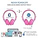 Bluetooth Headphones Over Ear, Hi-Fi Stereo Foldable On-Ear Headset with Microphone, APP to Control Headphones, Soft Earmuffs Support SD Card FM Radio Wired and Wireless Headset for Kids Adults, Pinkthumb 4