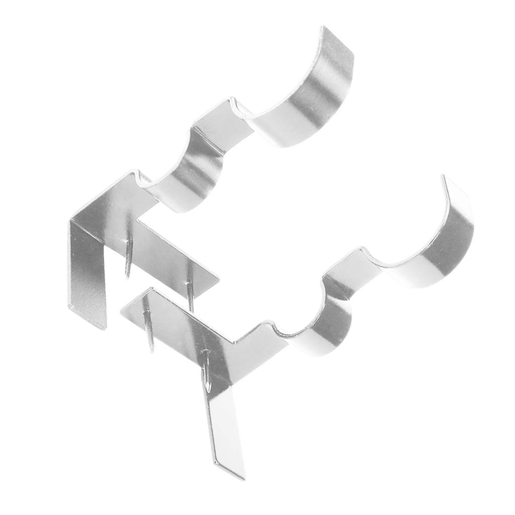 Lpl Double Rod Brackets Curtain Rod Wall Bracket Curtain Holders Tap Right Into Window Frame No Screws No Drills (Silver)