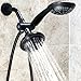6 Function Dual Shower Head Combo - High Pressure, Adjustable Handheld & Fixed Showerheads With Hose & Diverter And Double Removable Rainfall Spray Heads - Oil-Rubbed Bronze