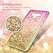 LK Case for Galaxy Note 9, [Gradient Quicksand Series] Glitter Floating Flowing Sparkle Flexible TPU Bling Diamond Clear Protective Case for Samsung Galaxy Note 9 - Gold