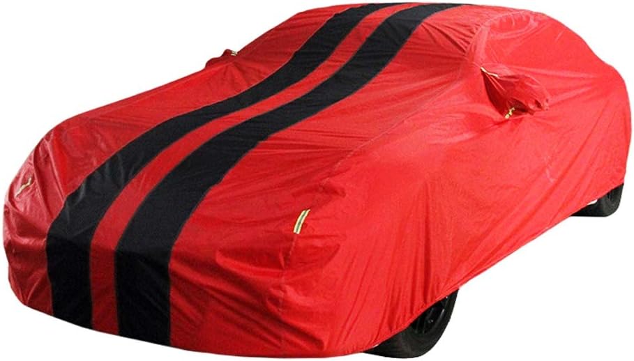 JMQCXD Car cover Compatible With Maserati GranTurismo Car Cover Outdoor Rainproof Waterproof Snowproof Sunscreen Personality Fashion Oxford Cloth Car Cover (Color : Reddish black)
