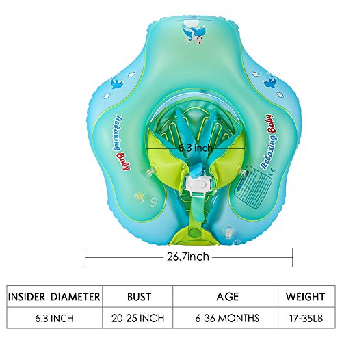 Delicacy Baby Swimming Float, Baby Inflatable Floats Ring Safety Belt Bathtub Swimming Pool Suitable for 6-36 Months,Size L [Upgraded Version] - Thumbnail 6