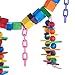 Pure Natural Colorful Wood Parrot Toys, Bvanki18.5 inch L 8.5 inch W Parrot Soft Swing Toy & Rainbow Bridge (Medium).thumb 4