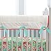 Carousel Designs Coral and Teal Floral Crib Rail Cover