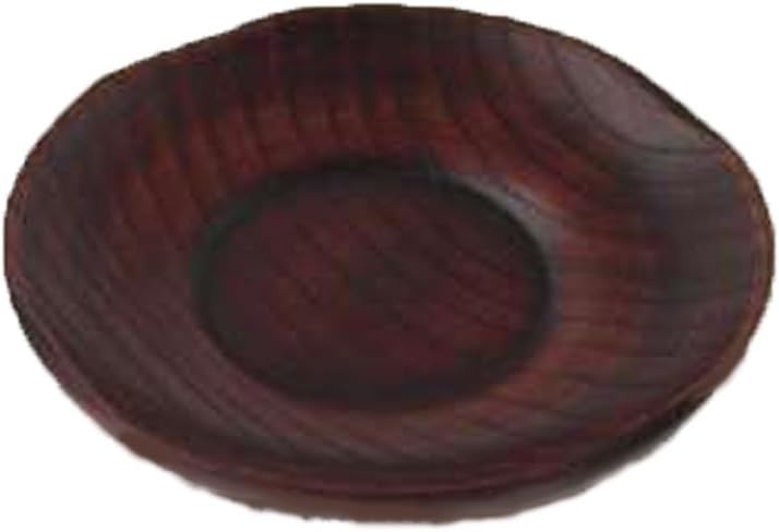 Set of 2 Japanese Style Dessert Plate,Wooden Dish,Round Plate,9cm