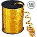 BEISHIDA 500 Yards Gold Crimped Curling Ribbon Shiny Metallic Balloon String Roll Gift Wrapping Ribbon for Party Festival Art Craft Decor Florist Flowers Decoration