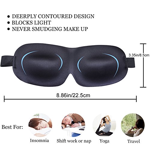 CoolingTech 3D Sleep Mask Light Blocking Eye Mask for Sleeping Eyeshade
