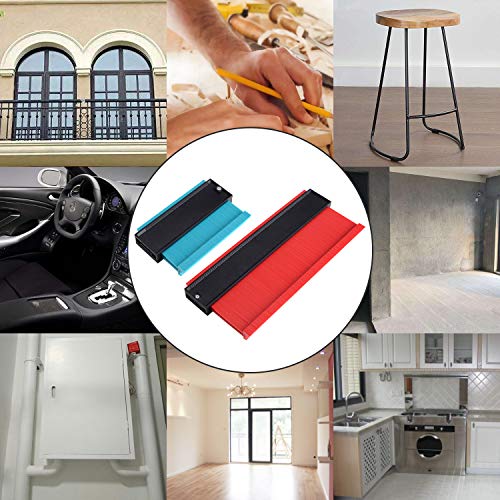 2 Pack Wider Contour Gauge,Profile Gauges Plastic Contour Duplications Gauge Copy Irregular Shapes Measuring for Corners and Contoured,10 Inch widen and 5 Inch