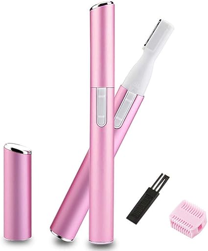 Amazon 眉シェーバー フェイスシェーバー 電動式 眉用コーム付き 眉毛剃り フェイス 眉毛 ヒゲ 産毛処理 顔や脇や脚 女性用 脱毛器 長さ調整 美容 小物 軽量 持ち運び便利 Voocye フェイス 眉シェーバー