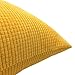YOUR SMILE Soft Solid Throw Pillow Covers Cases for Couch Sofa Bed, Comfortable Supersoft Corduroy Corn Striped Both Sides, 18 X 18 Inches, Set of 2,Corduroy Yellow